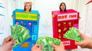 Настя и Ева детский челлендж холодное против горячего