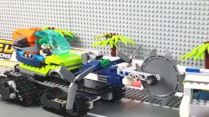 LEGO! Экспериментальная полиция, пожарный трактор и бульдозер 🚓🚒🚜 Видео детям
