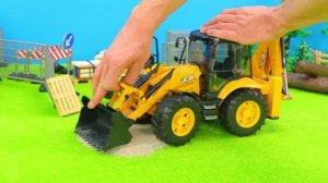 Экскаватор, грузовик и каток! 🌲🚜 Видео про машинки детям