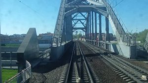 Пл. Фарфоровская - СПб-Московский: обзор из хвостового вагона