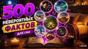500 поражающих фактов обо всём для ГЛУБОКОГО СНА 😴