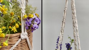 Макраме для начинающих: Как сплести кашпо для цветов | Мастер-класс