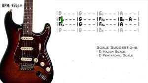 Soulful Groove Guitar Backing Track in D