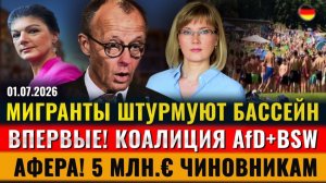 (Alla Frankfurt - Новости Германии и Мира)Мигранты ШТУРМУЮТ БАССЕЙН, 5 млн. ЧИНОВНИКАМ,