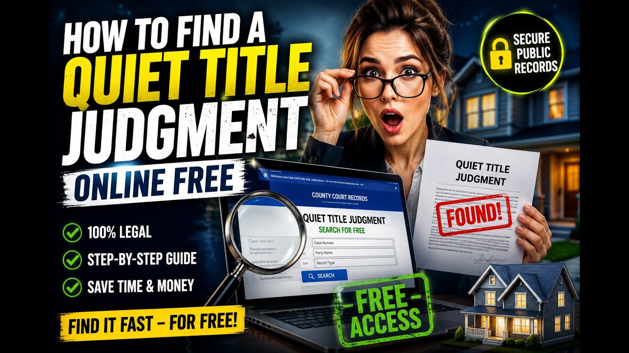 How to find a quiet title judgment online free смотреть онлайн