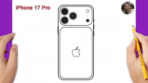How To Draw An iPhone 17 Pro Easy | Step by step drawing