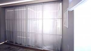РАЗДВИЖНАЯ ПЕРЕГОРОДКА ДЛЯ ЗОНИРОВАНИЯ КАРНИЗ СО ШТОРОЙ 059