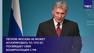 Песков: Москва не может игнорировать то, что ЕС посвящает себя конфронтации с РФ