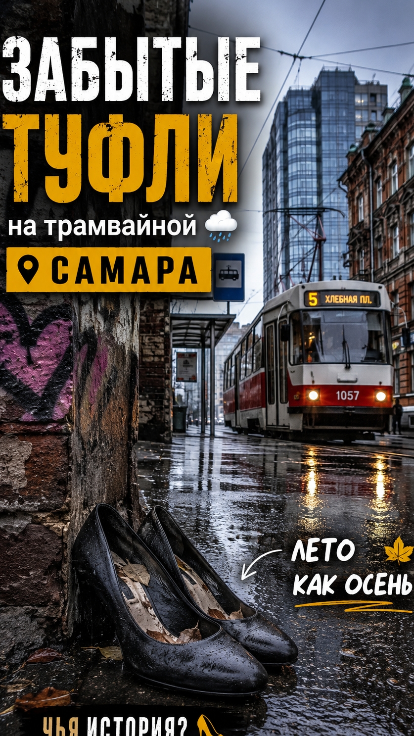Забытые туфли на трамвайной 🌧️ | Самара: лето как осень