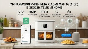 Аэрогриль Xiaomi 6.5 л. 2000 w. Mijia P1 MAF 16