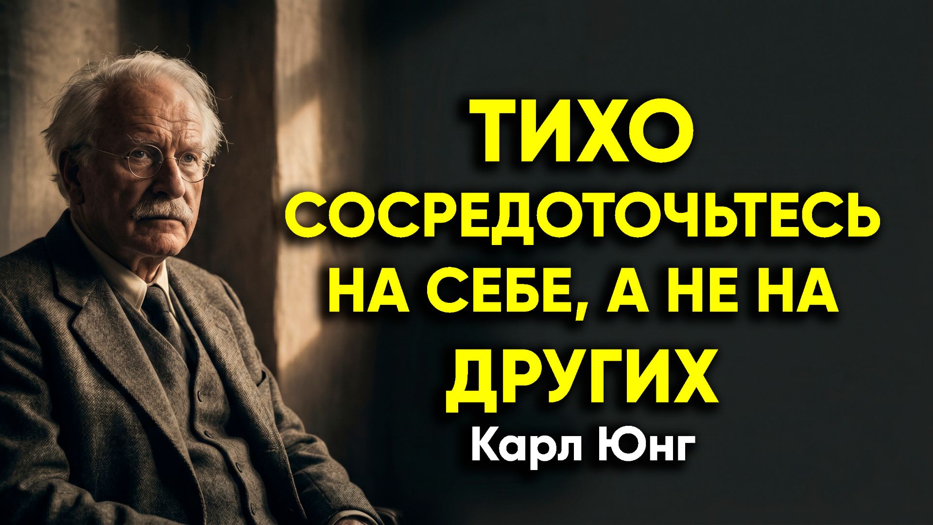ТИХО СОСРЕДОТОЧЬТЕСЬ НА СЕБЕ: ПЕРЕСТАНЬ СМОТРЕТЬ НА ДРУГИХ — ПОСМОТРИ НА СЕБЯ! | Карл Юнг. смотреть онлайн