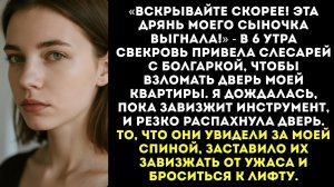 «Вскрывайте! Это квартира моего сына!» — в 6 утра свекровь привела слесарей взламывать МОЮ дверь.