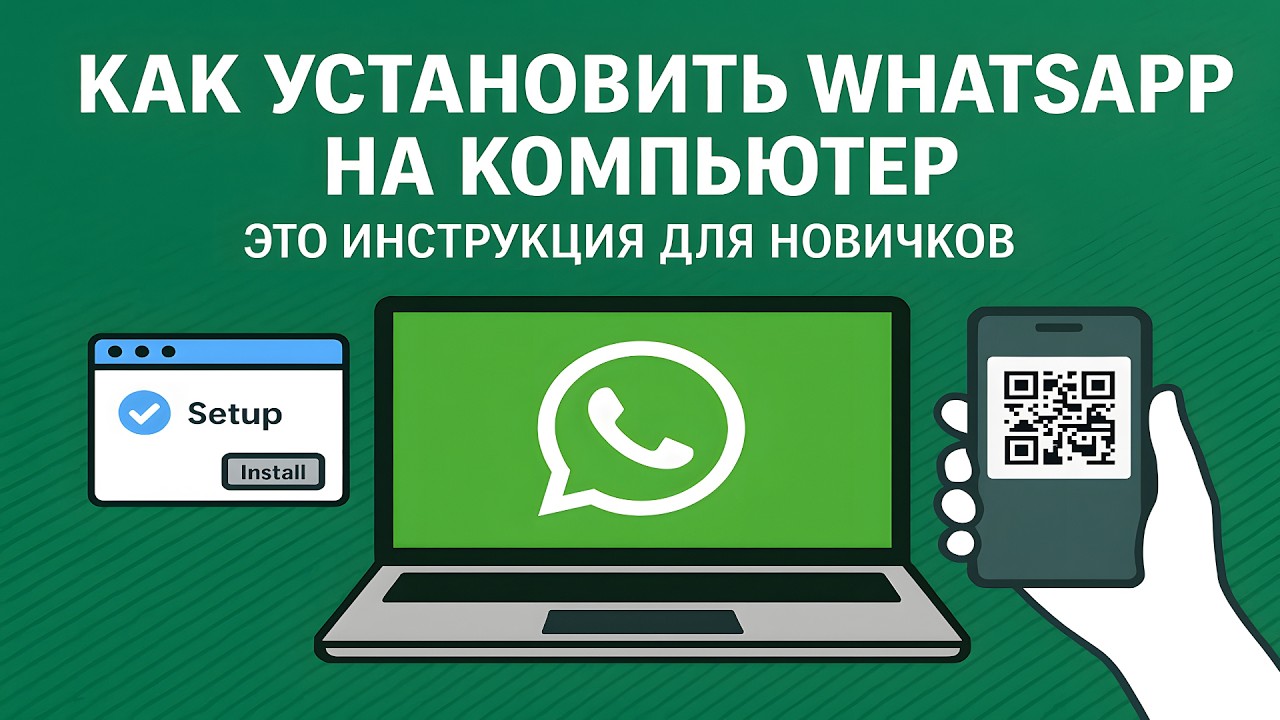Как установить WhatsApp на компьютер (пошаговая инструкция) смотреть онлайн