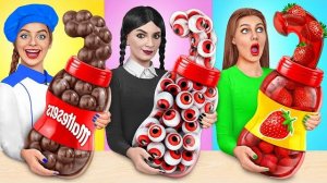 Кулинарный Челлендж_ Уэнсдей Против Бабушки _ Смешные Челленджи с Едой от Jelly DO Challenge