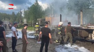 В Пыть-Яхе потушили загоревшийся грузовой автомобиль