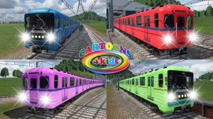 Учим цвета и поезда метро. Железнодорожный транспорт для детей. Обучающее видео