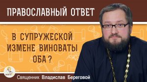 В супружеской измене виноваты оба ?  Священник Владислав Береговой