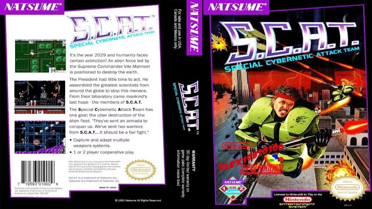 Dendy (Famicom,Nintendo,Nes) 8-bit S.C.A.T Special Cybernetic Attack Team Прохождение смотреть онлайн