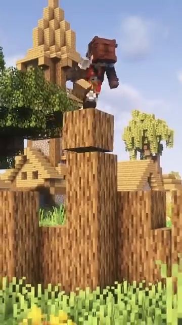 Майнкрафт КАК ЗАЩИТИТЬ ДЕРЕВНЮ #minecraft #shorts
