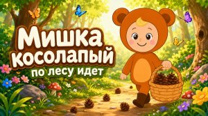 МИШКА КОСОЛАПЫЙ ПО ЛЕСУ ИДЁТ 🐻 Песенка из мультфильма ☺ Песни Для Детей ☺ Песня Мишка Косолапый