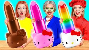 Кулинарный Челлендж_ Я против Бабушки _ Креативные Лайфхаки с Едой от Jelly DO Challenge