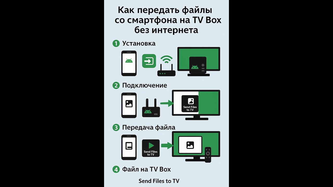 Как передать файлы со смартфона на TV Box через Send Files to TV (без интернета). смотреть онлайн