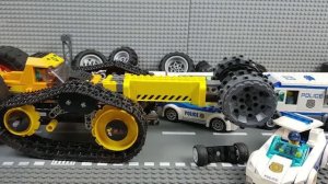 LEGO! Экспериментальный пожарный трактор, поезда и экскаватор 🚒🚜🚂 Видео детям