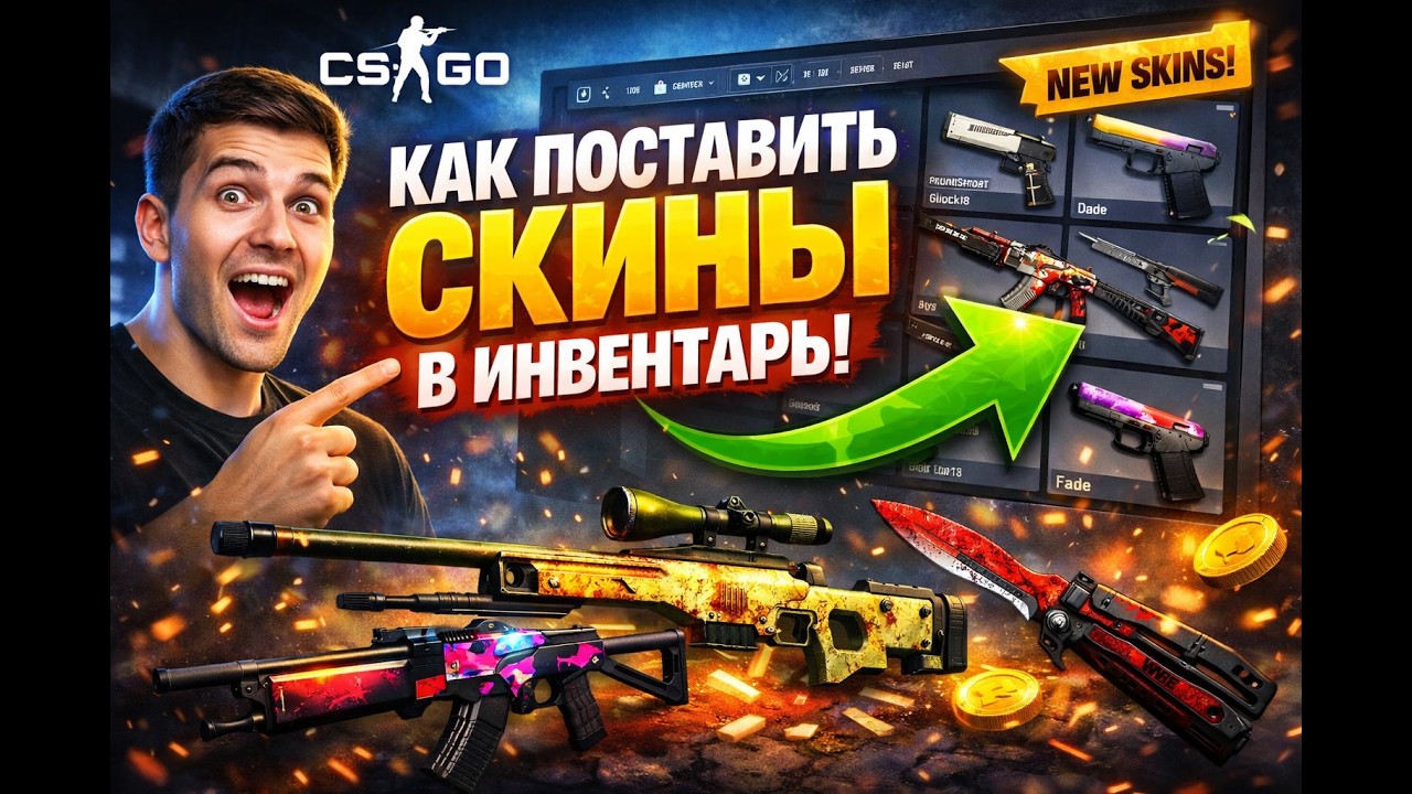 КАК ПОСТАВИТЬ СЕБЕ СКИНЫ В CS:GO_GC!