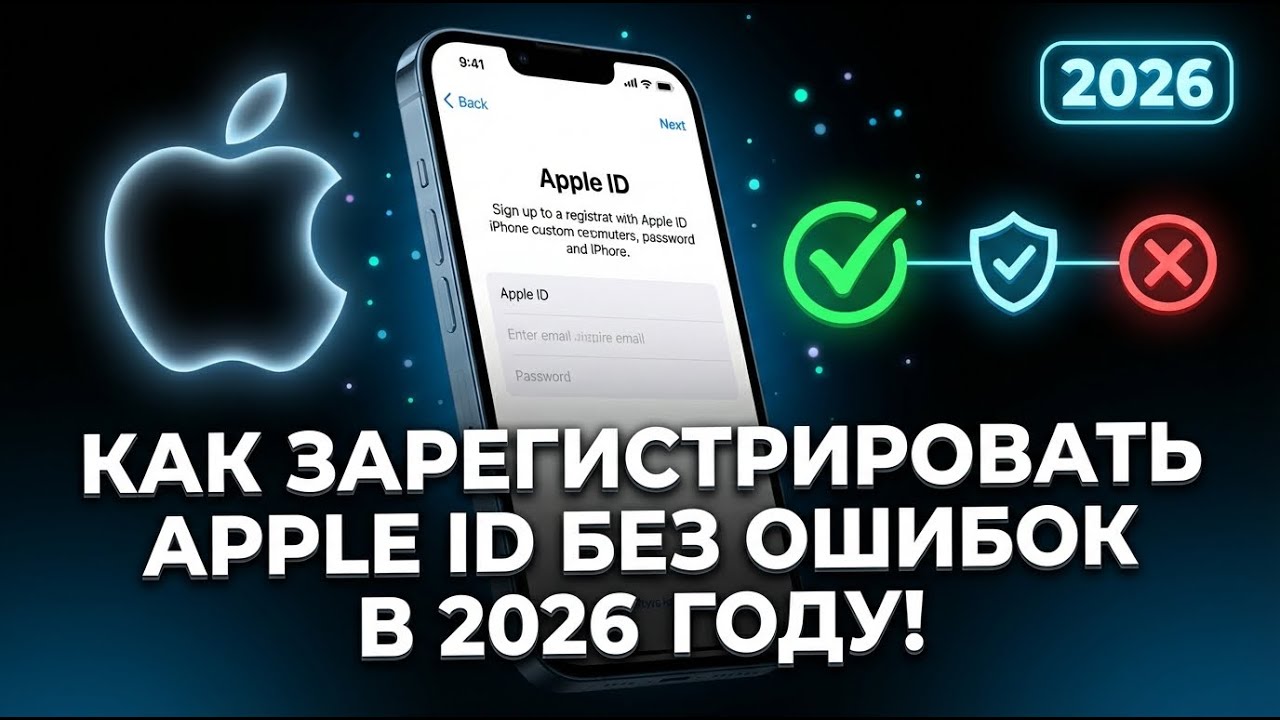 Как зарегистрировать Apple ID без ошибок в 2026 году! смотреть онлайн