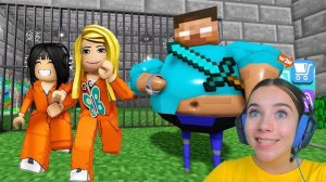 БЕЖЕНИЕ ИЗ МАЙНКРАФТА С АЛЁНОЙ в ROBLOX!