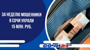 За неделю мошенники в Сочи украли 15 млн. руб.