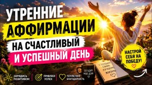 УТРО, КОТОРОЕ ИЗМЕНИТ ТВОЮ ЖИЗНЬ ☀️ Аффирмации на успех и счастье