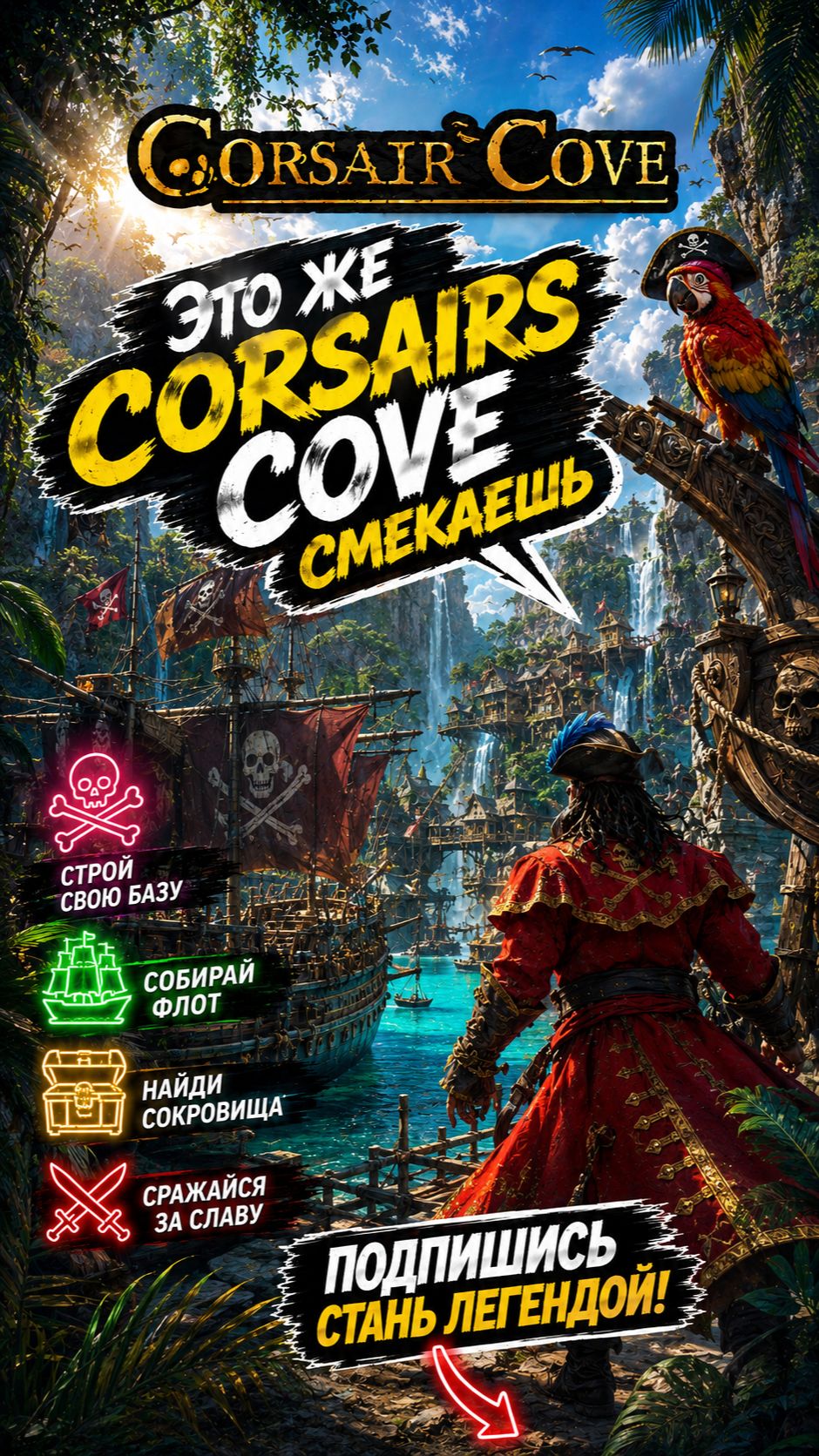 Corsairs Cove — новая пиратская стратегия! Стоит ли ждать релиз? ⚓️🏴☠️