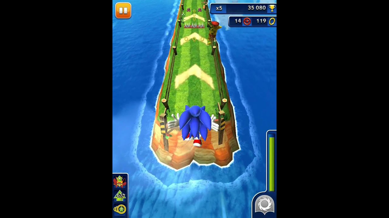 Sonic Dash! Забег с бонусами! Серия 18! Соник даш! Игра iPhone iPad смотреть онлайн