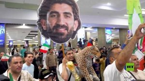 استقبال حافل للاعبي المنتخب الإيراني في مطار طهران بعد عودتهم من كأس العالم