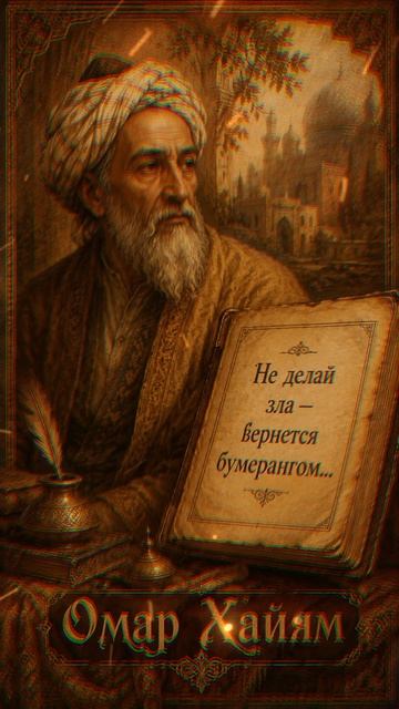 «Не делай зла — вернется бумерангом». Омар Хайям #стихи #поэзия #мудрость