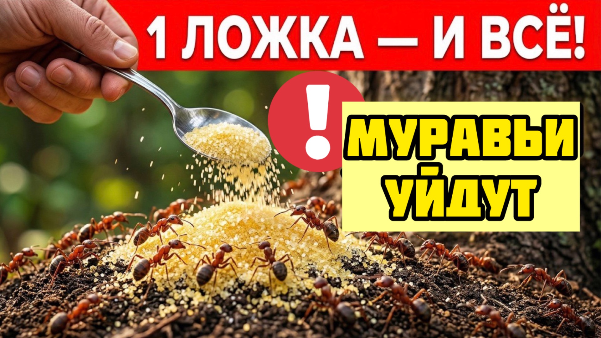 Муравьи пропадут за ночь! Один кухонный порошок уничтожит весь муравейник без химии смотреть онлайн