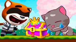ГОВОРЯЩИЙ ТОМ БЕГ ЗА СЛАДОСТЯМИ Агент Анджела Мультик игра   Talking Tom Candy Run