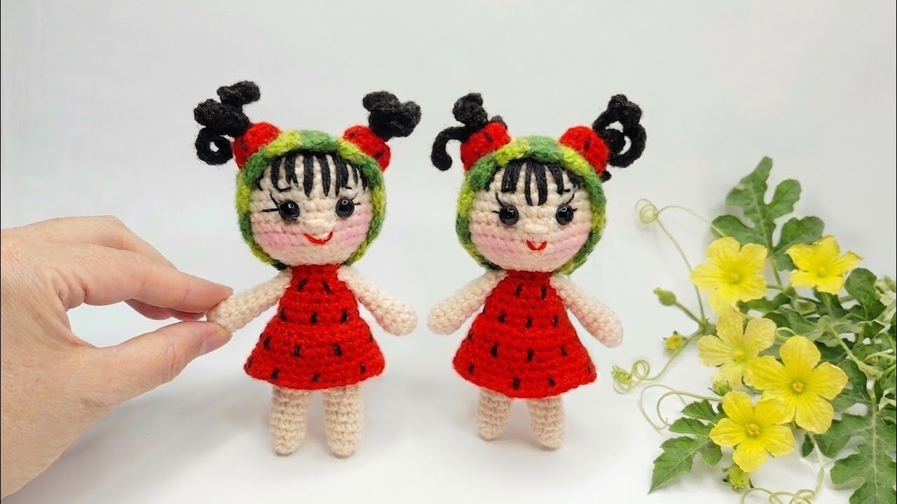 🍉 Прелестная Куколка Арбуз крючком 🍉 #crochet #amigurumi #handmade #tutorial смотреть онлайн