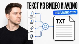 Перевод аудио и видео в текст в 2026 году БЕСПЛАТНО