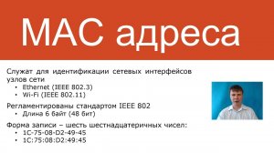 MAC адреса | Курс «Компьютерные сети»