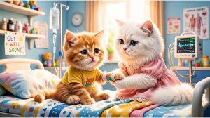 Рыжий котёнок проигнорировал предупреждение мамы-кошки… Но визит в больницу всё изменил!🏥😿💛