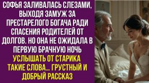Софья заливалась слезами, выходя замуж за престарелого богача ради спасения родителей от долгов