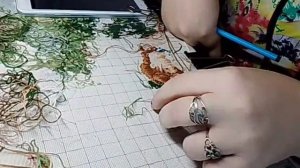 Лесная тайна Вышивка крестиком мои посиделки со вышивкой и с аудиокнигой
