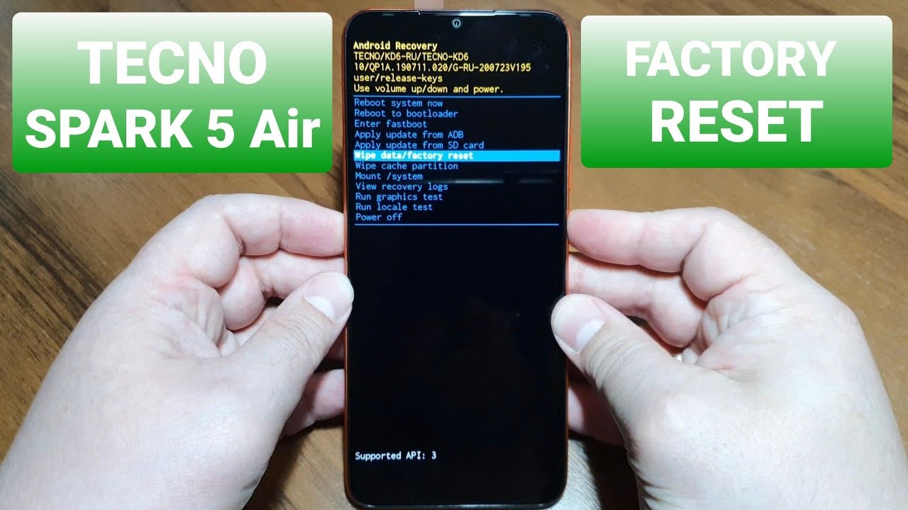 TECNO SPARK 5 AIR KD6 factory reset / сброс до заводских настроек смотреть онлайн