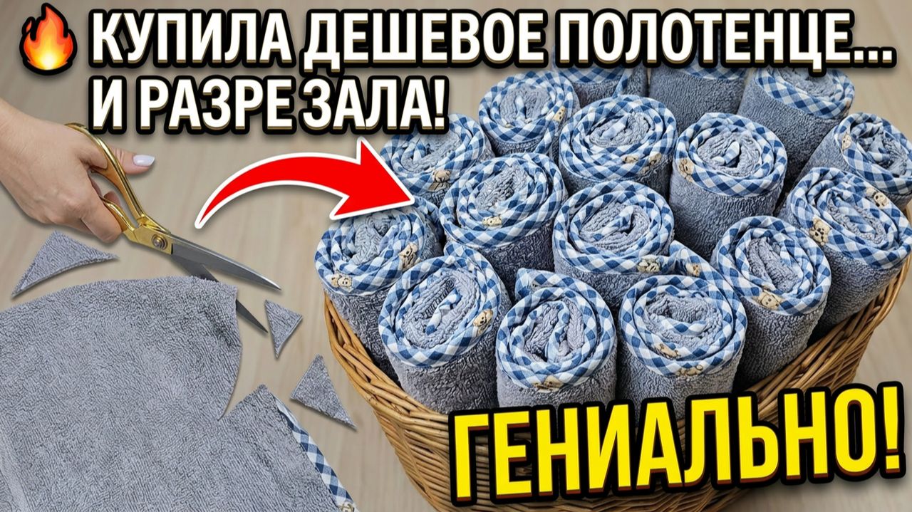 🔥 Купила ДЕШЕВОЕ полотенце… и сразу РАЗРЕЗАЛА его! Теперь хочу сделать так со всеми 😍 смотреть онлайн