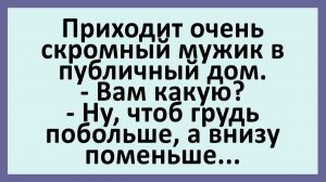 Приходит очень скромный мужик в публичный дом... | Анекдоты смешные | Юмор