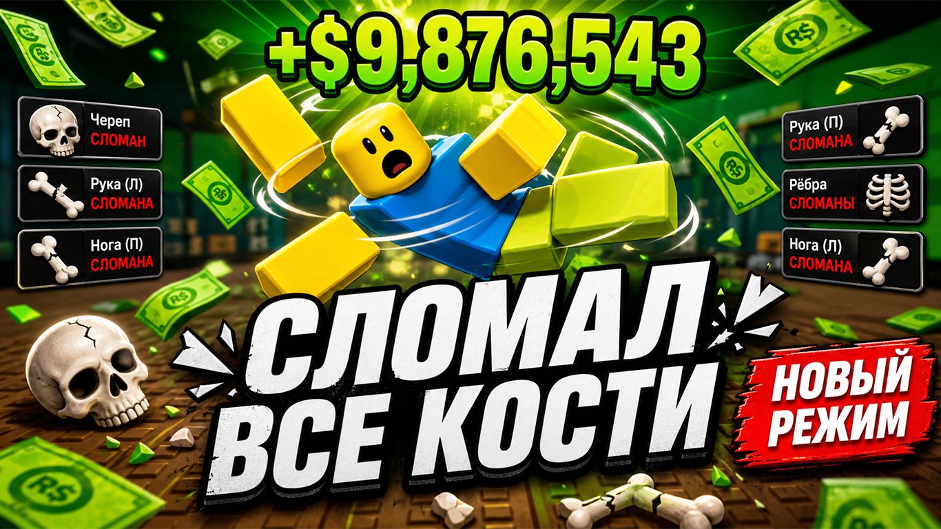 🦴 ЛОМАЕМ СВОИ КОСТИ ЧТО БЫ КУПИТЬ СУПЕР НОВЫЕ в РОБЛОКС! СЛОМАЙ ВСЕ КОСТИ ROBLOX смотреть онлайн