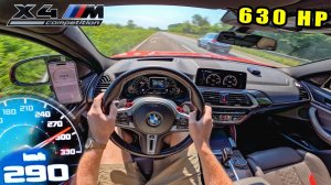 630ЛС BMW X4M Competition | 0-100 100-200 & 290КМ/Ч POV на АВТОБАНЕ AutoTopNL