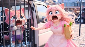 😱OMG❗Милый котёнок, находящийся в опасности, спасён мамой-кошкой #ИСТОРИЯ КОШКИ AI #КОТ